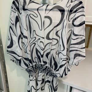 Club Monaco sheer blouse